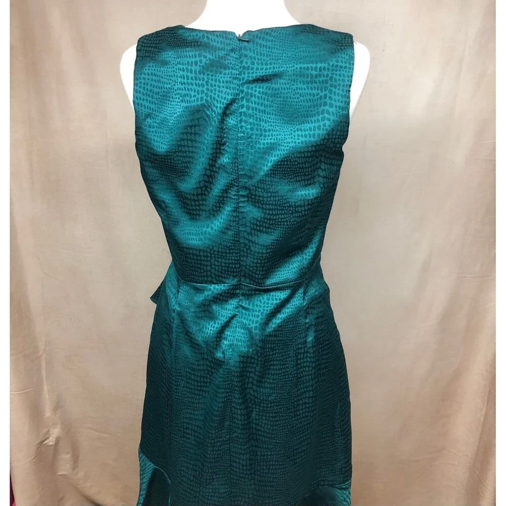 Nine West women's Sleeveless Wrap Mini Dress size M Brazilian teal - Picture 6 of 12